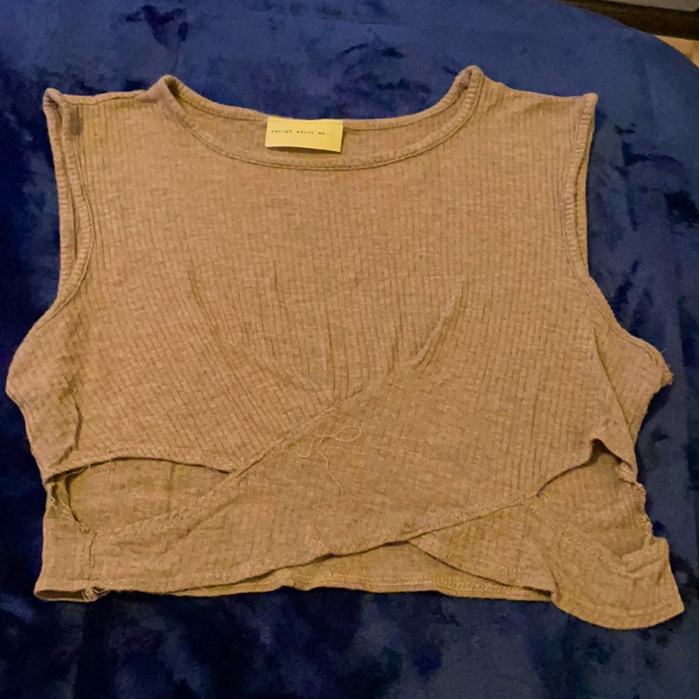 Enough About Me… criss cross cropped top